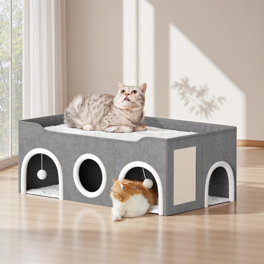TSYPAIRS cat house private cave offers a cozy sanctuary for naps and quiet time.