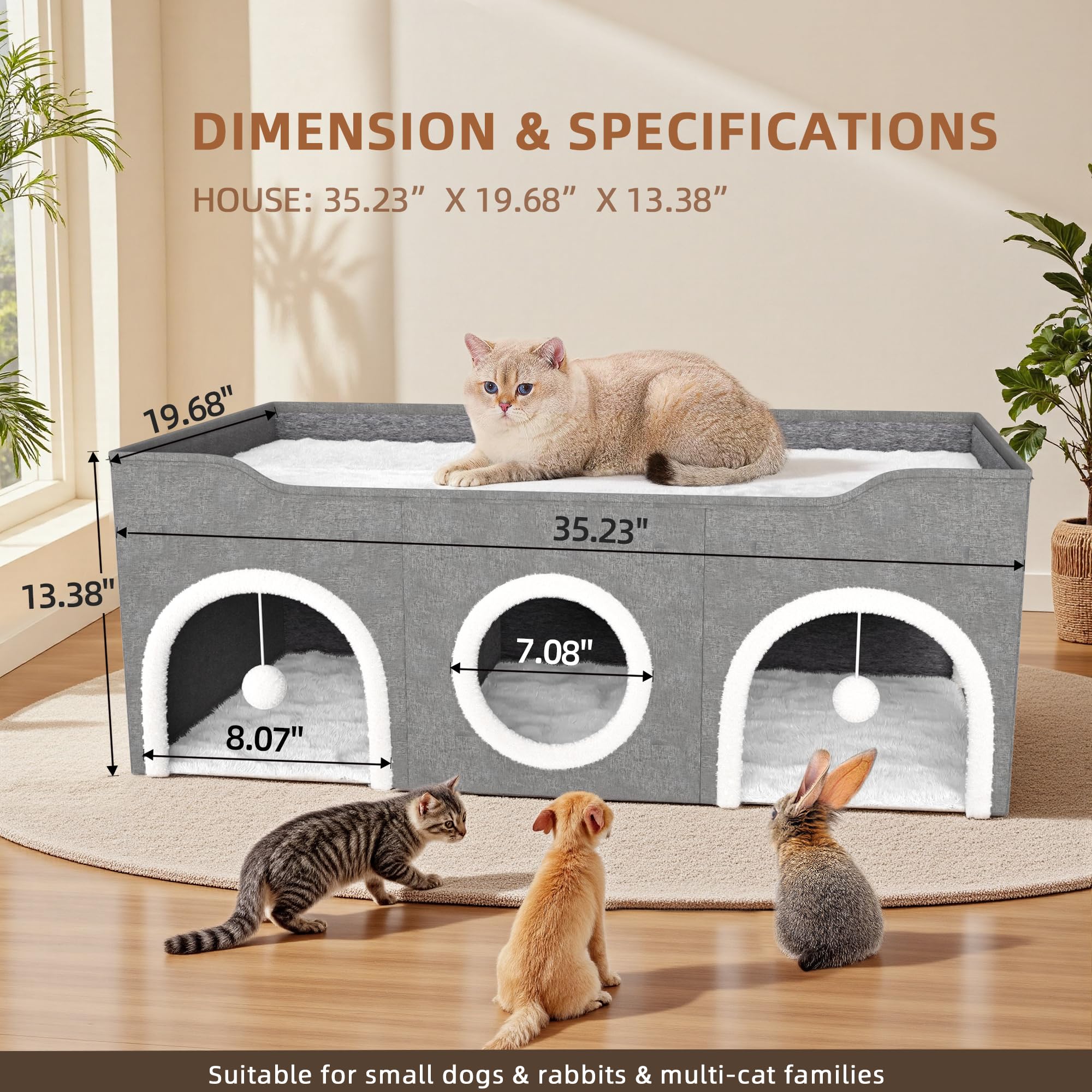 TSYPAIRS cat house top perch sun nap offers a sunny spot for relaxed cat naps.