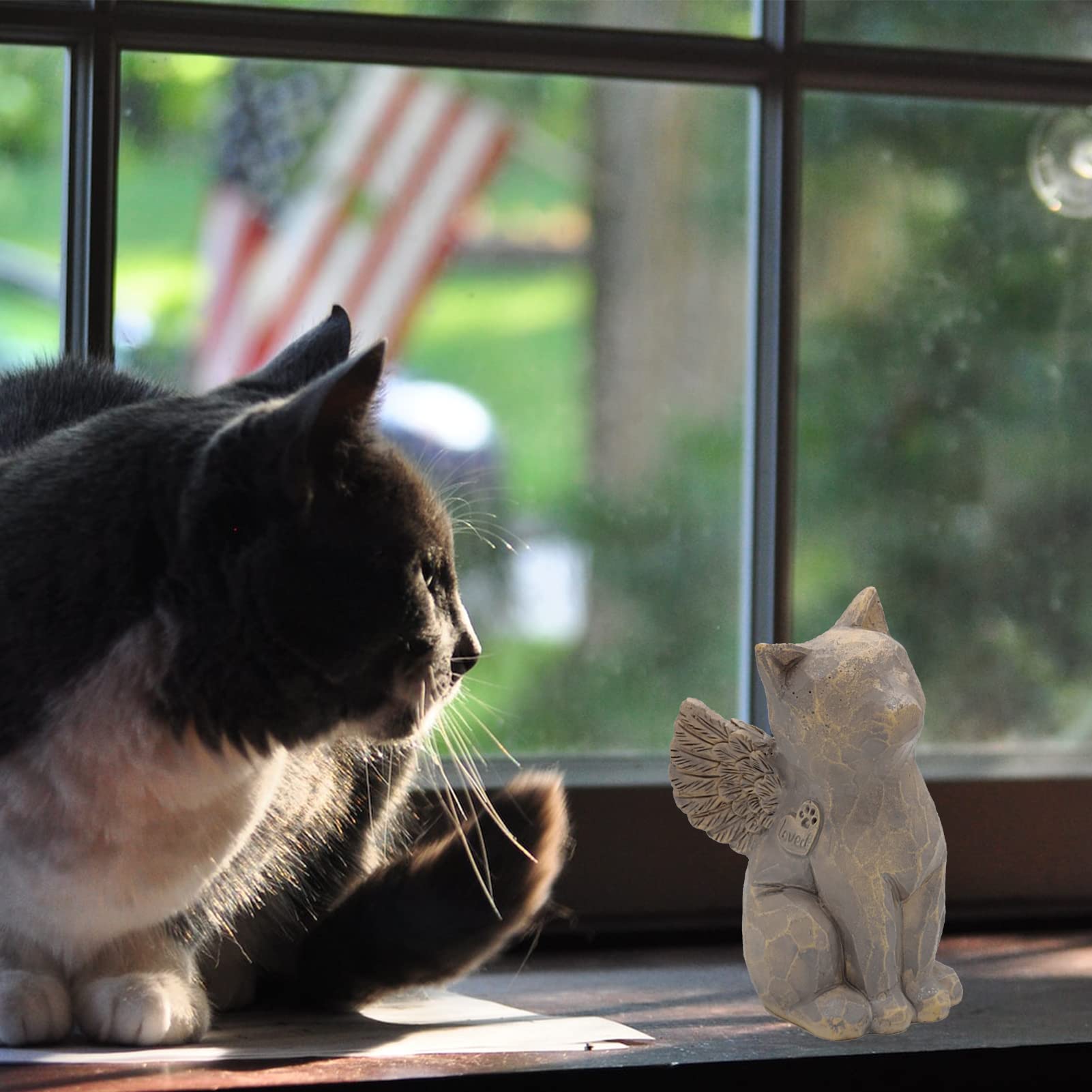 Tsyulog cat angel wings figurine provides a gentle keepsake.