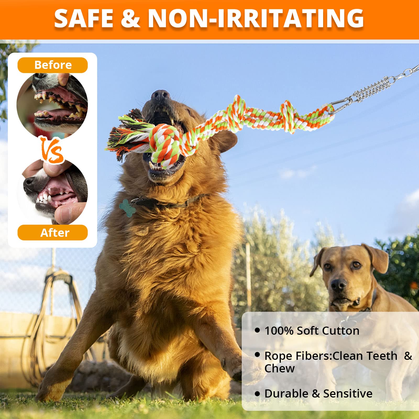 TT TRSMIMA dog pull rope toy in action for engagement