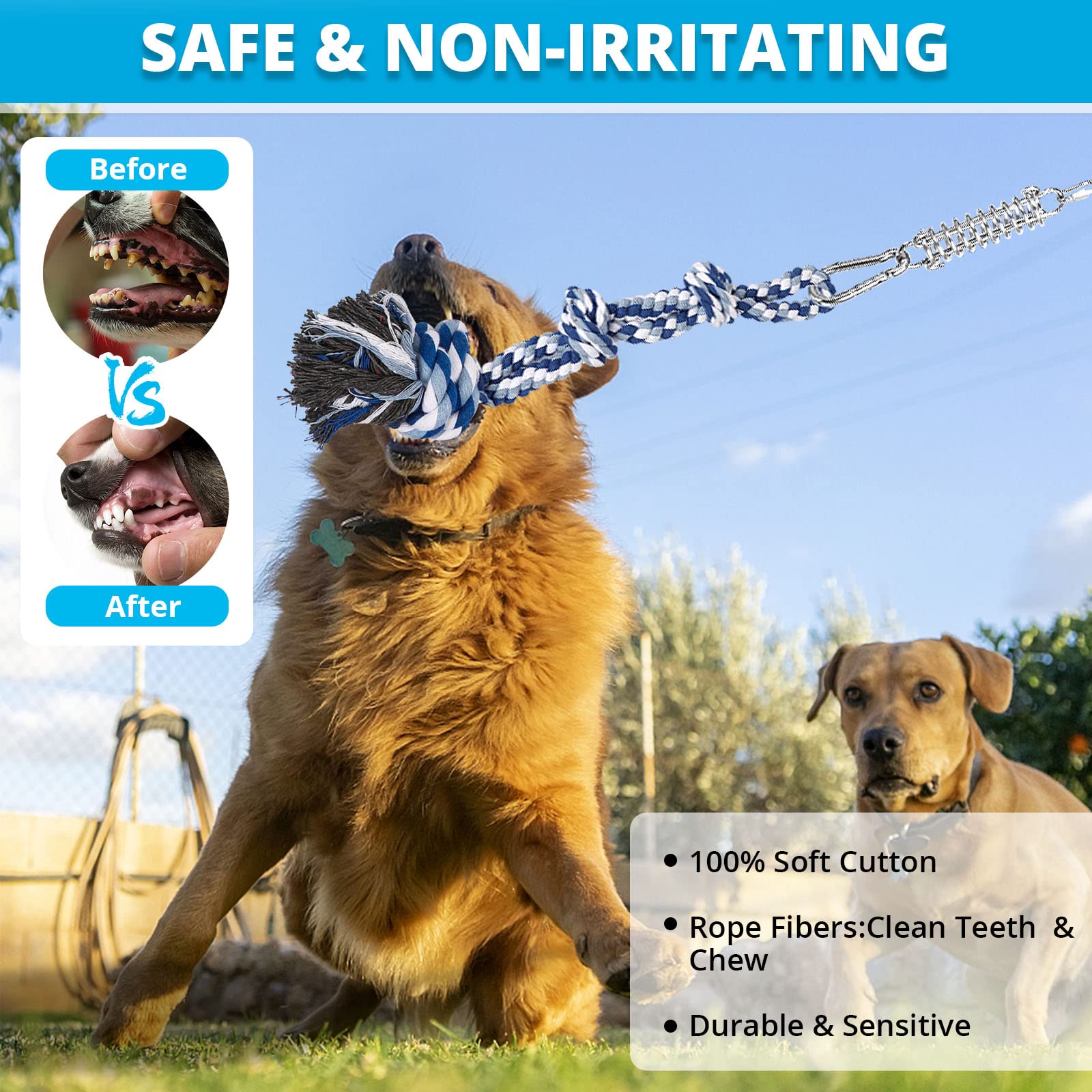 TT TRSMIMA heavy-duty tug rope 22in ideal for powerful pulls in medium to large dogs.