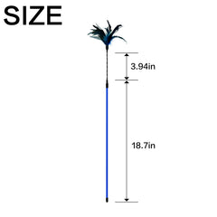 TTcat feather teaser sticks use natural materials for gentle play.