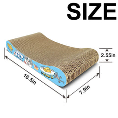 TTcat arc sleep nook on scratch pad, cozy resting spot during scratching sessions