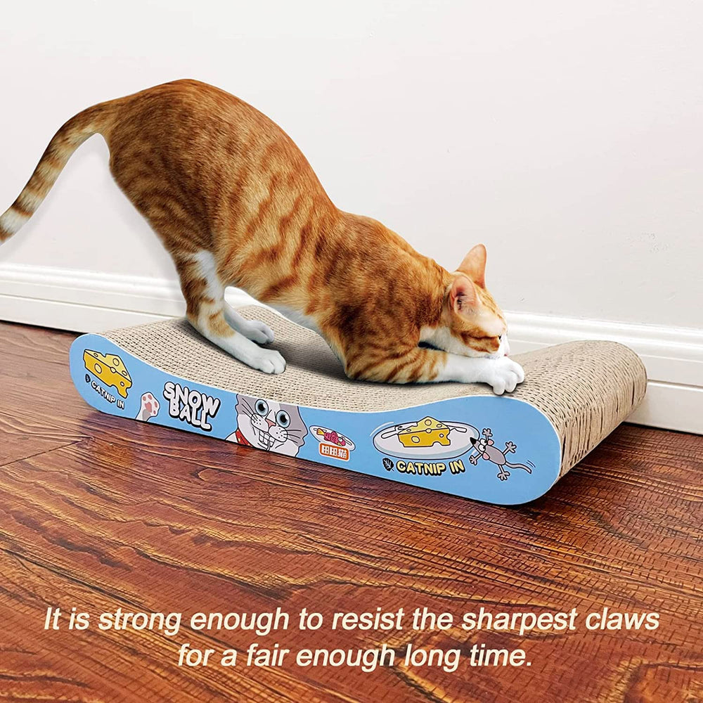 TTcat cat enjoying a scratch session on the bone-shaped pad