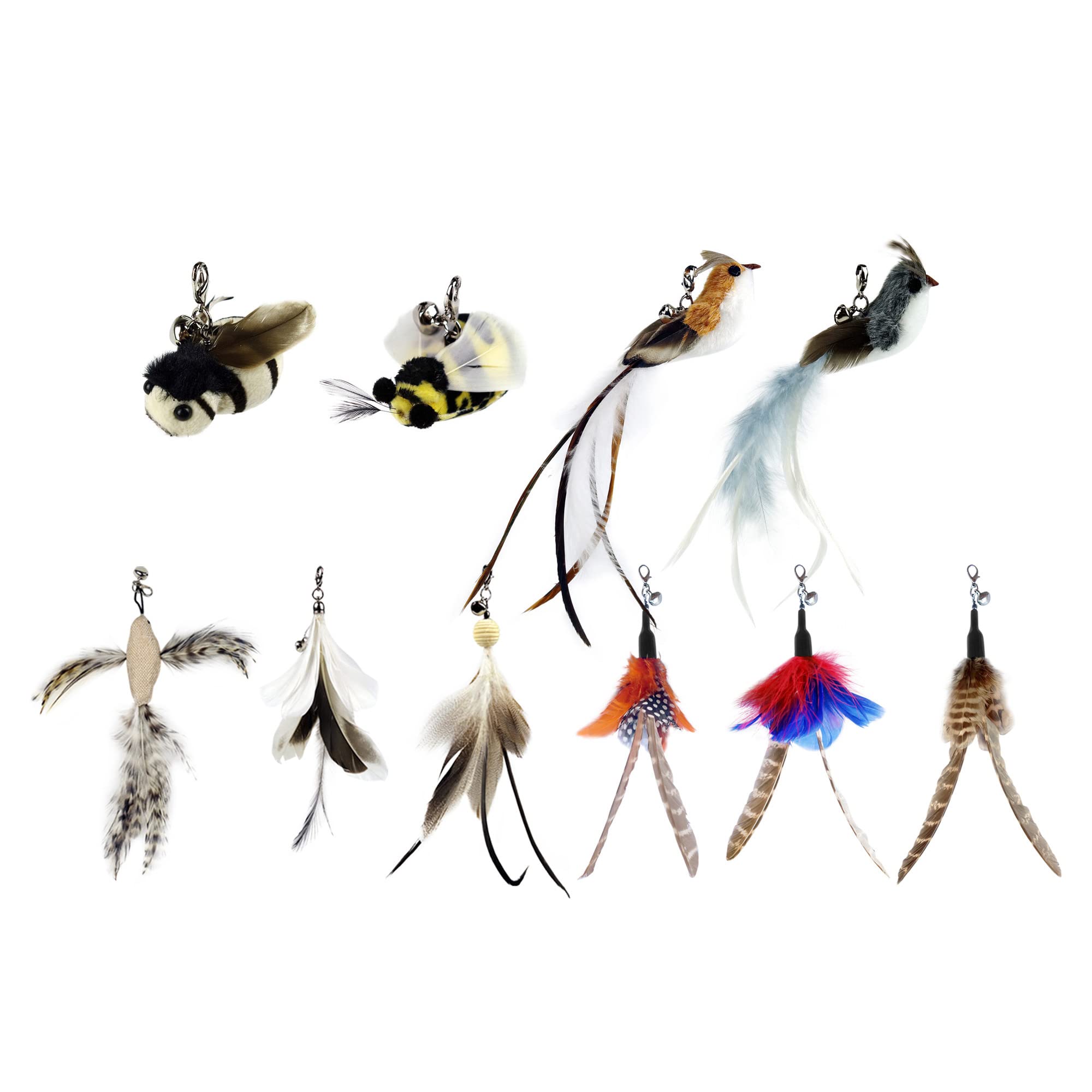 TTcat feather refill for cat toy with natural feathers enhancing playful interaction.