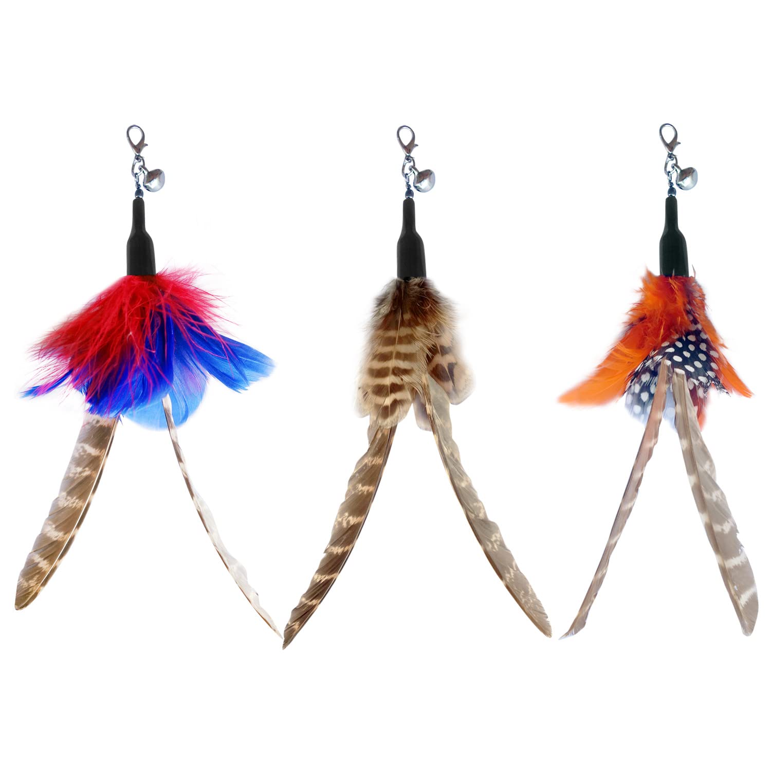 TTcat feather refill in action demonstrates the appeal of natural feathers for cats.