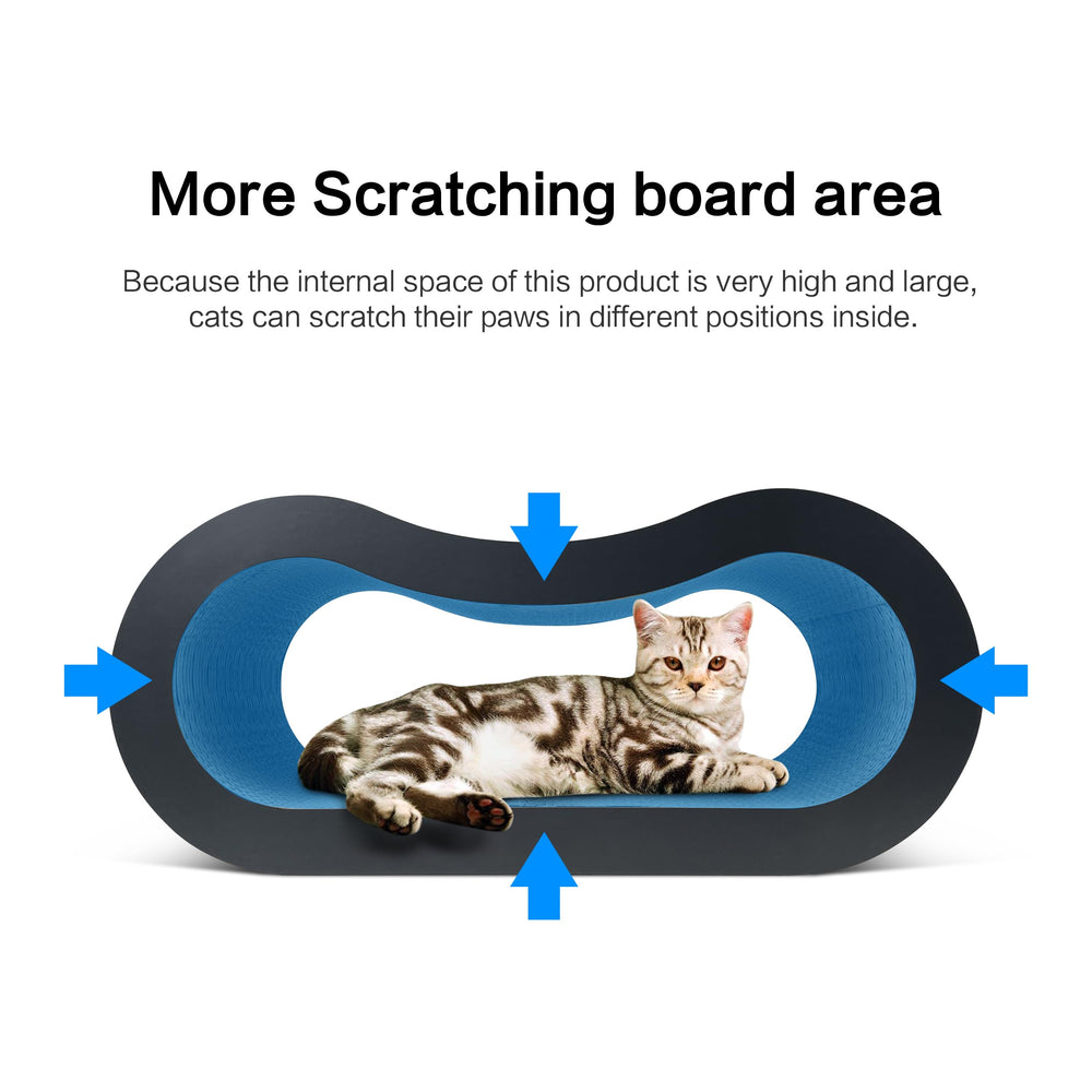 TTcat 2-in-1 design scratching pad offering playful hollow space for cats.