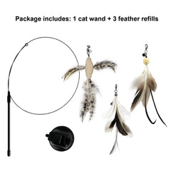 TTcat cat wand wire fishing rod extended for wide play area