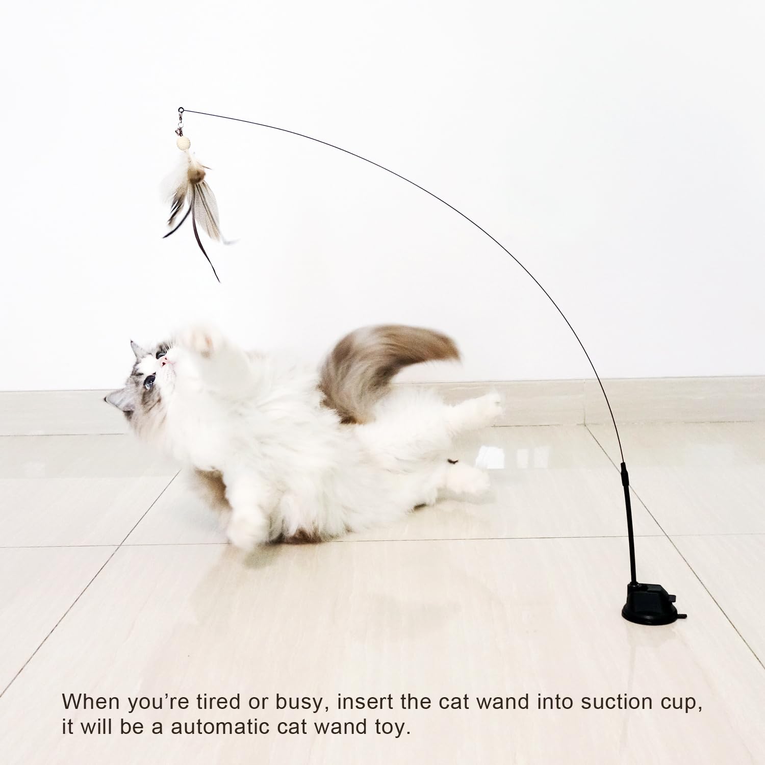 TTcat natural feather materials offer safe, durable play for cats