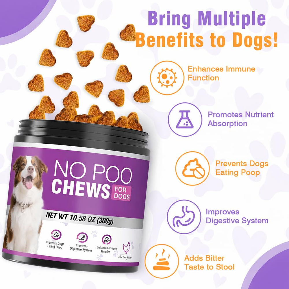 TTIXRL No Poo chews for dogs freshen breath and deter poop eating.
