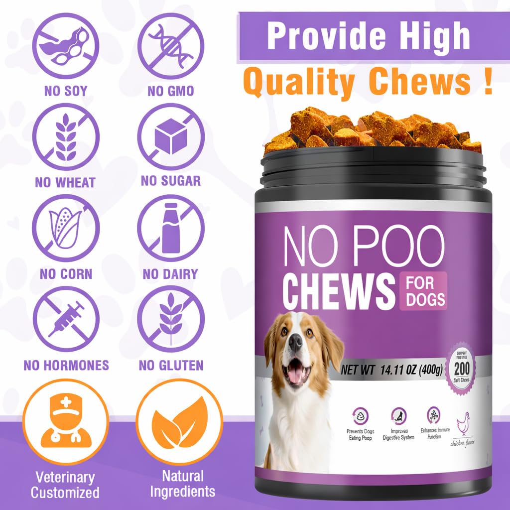 TTIXRL No Poo Chews dog enjoying a tasty chew