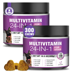 TTLXBL 24-in-1 dog vitamins bottle front for overall wellness.