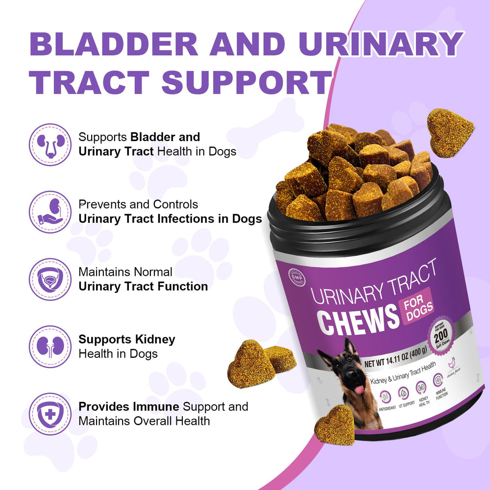 TTLXBL dog UTI cranberry chews close-up featuring tasty bites for daily urinary health