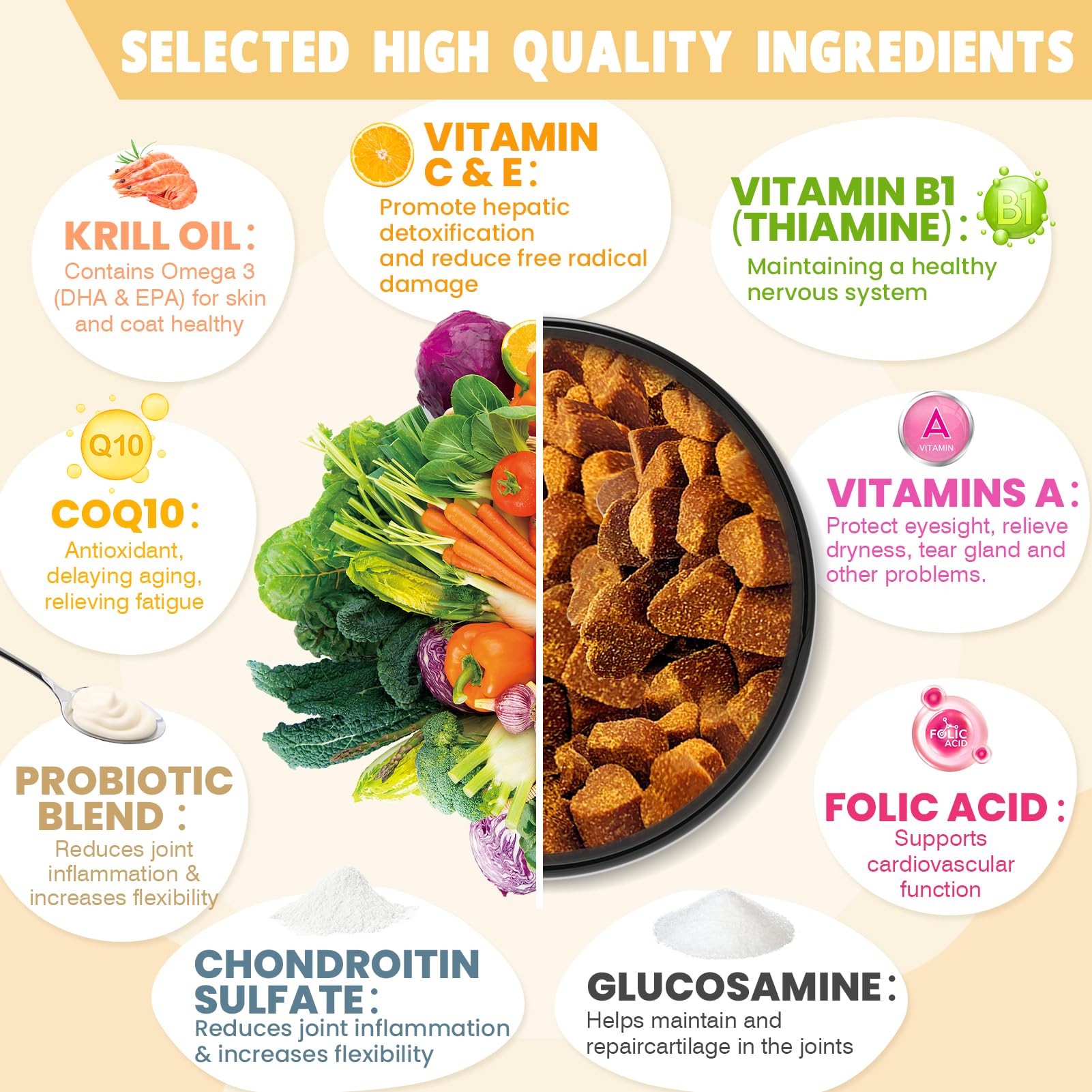 TTLXBL omega-3 krill oil and glucosamine for joint flexibility.
