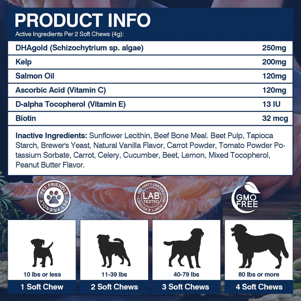 Close-up of coat shine with TTLXBL omega-3 for healthy fur