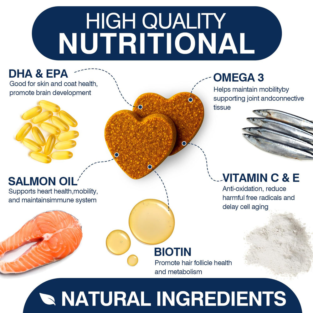 TTLXBL Omega-3 salmon oil chew close-up highlighting omega-3 benefits