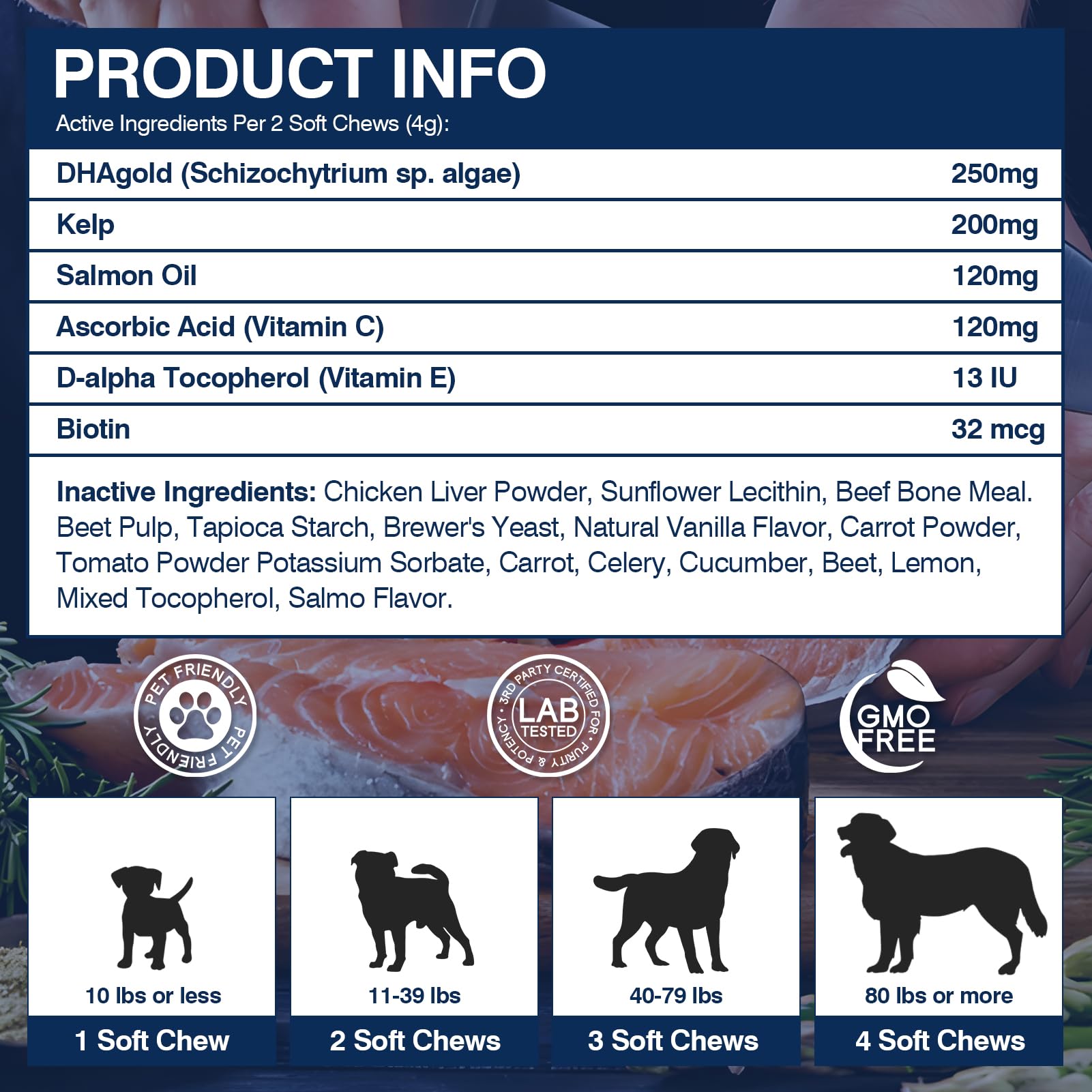 TTLXBL Omega3 soft-chews texture close-up for chewable convenience