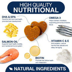 TTLXBL salmon oil chews texture showing rich omega-3 ingredients.