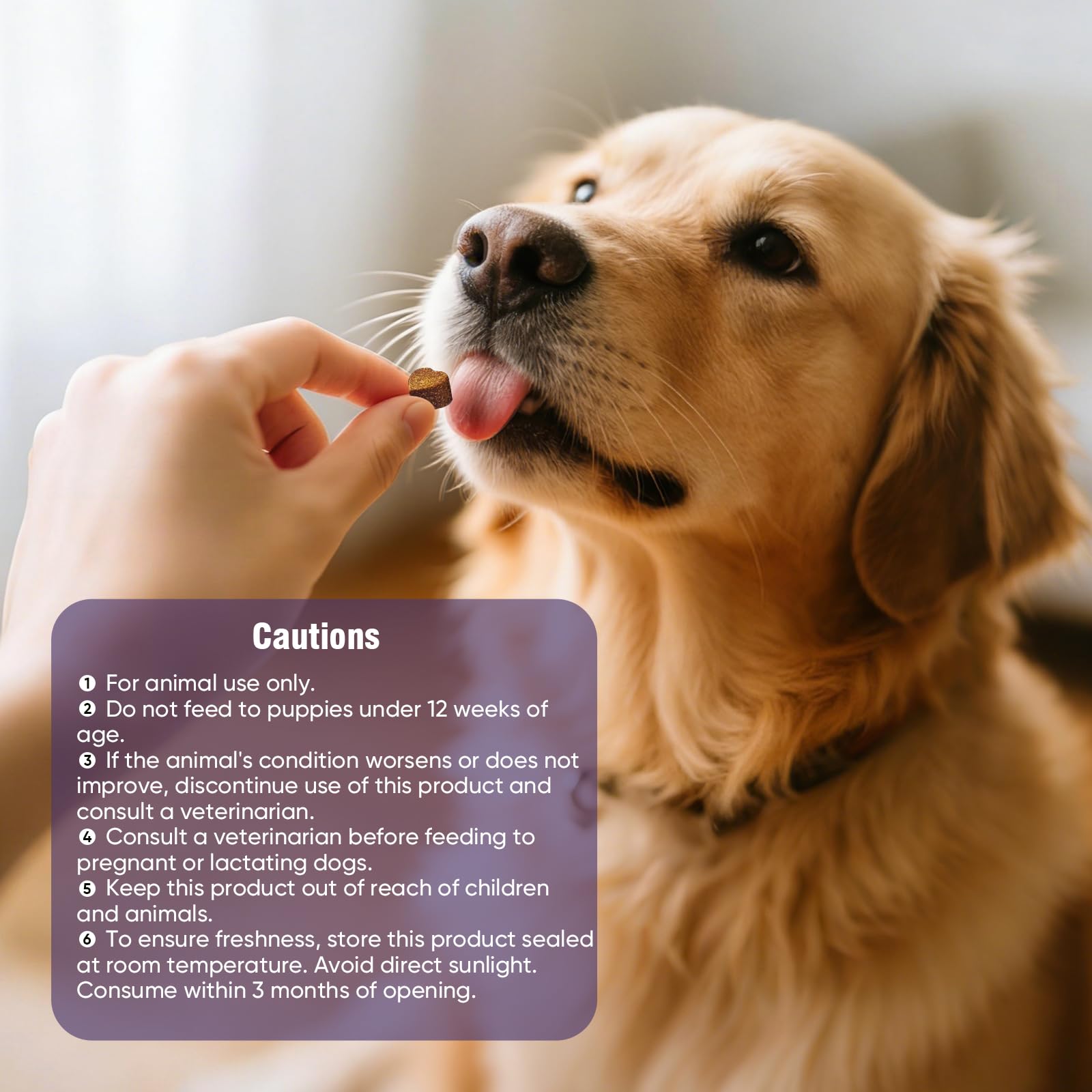 TTLXRL chicken-flavored chews are easy to administer to dogs.