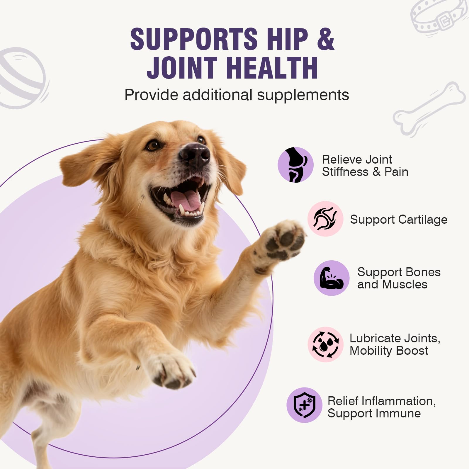 TTLXRL glucosamine dogs chicken chews closeup highlights tasty flavor aiding acceptance