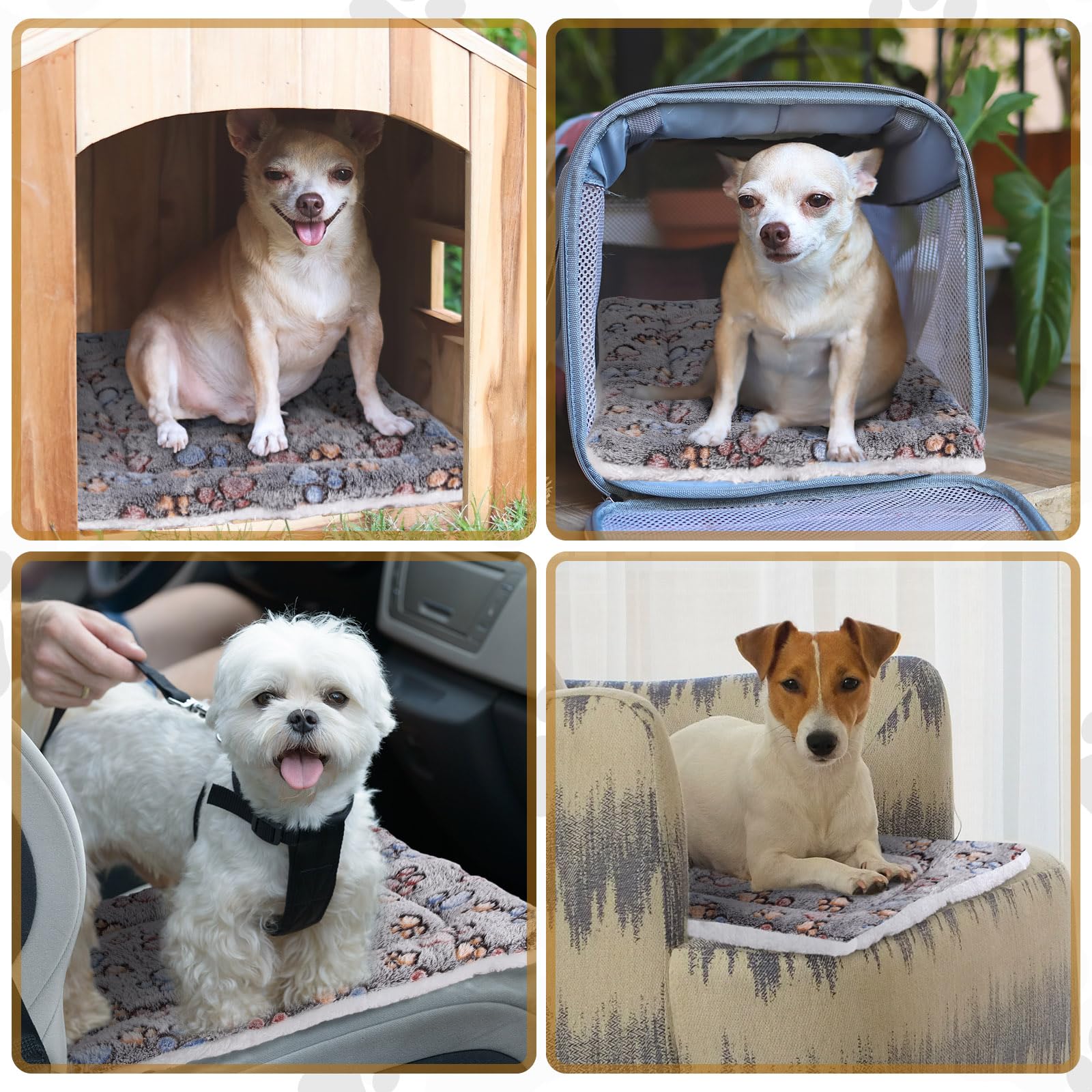 Tuanse compact pet mat for crate or carrier on the go