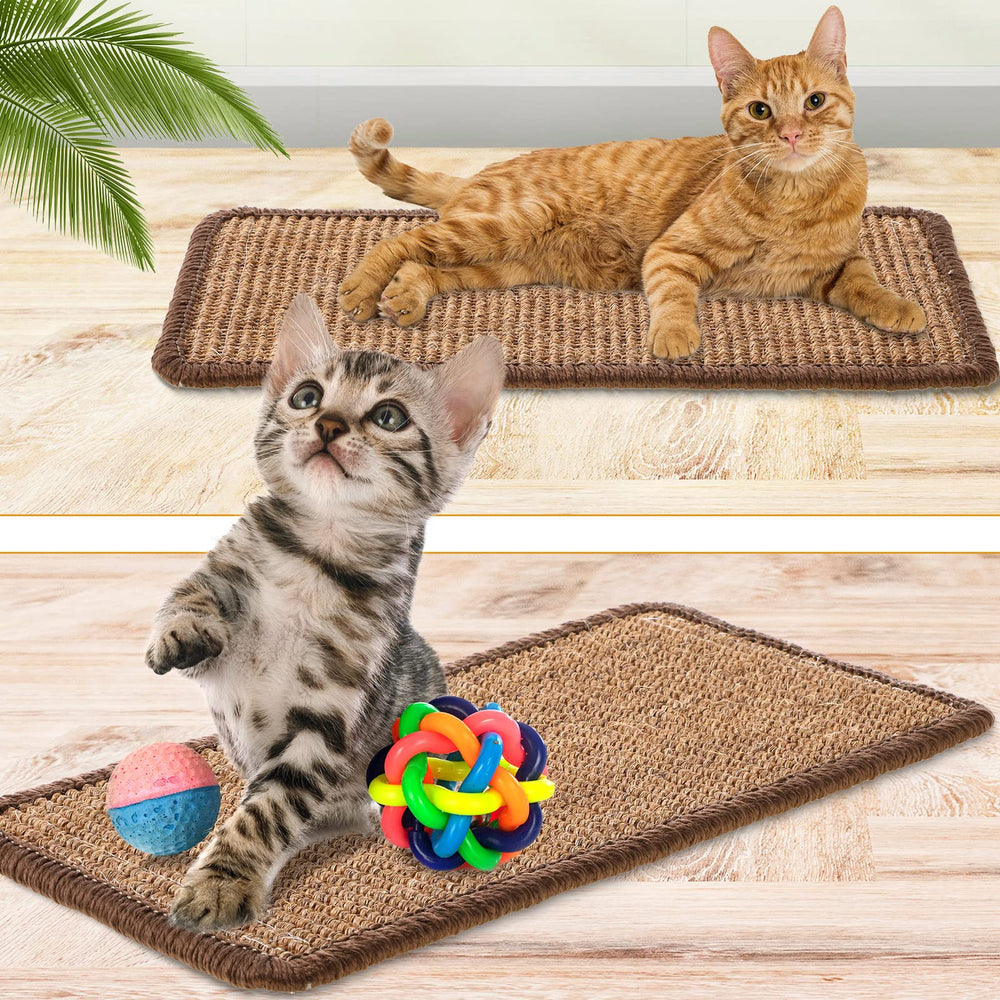 Tuanse-indoor-cat-scratcher-mat soft sisal surface aids claw care.