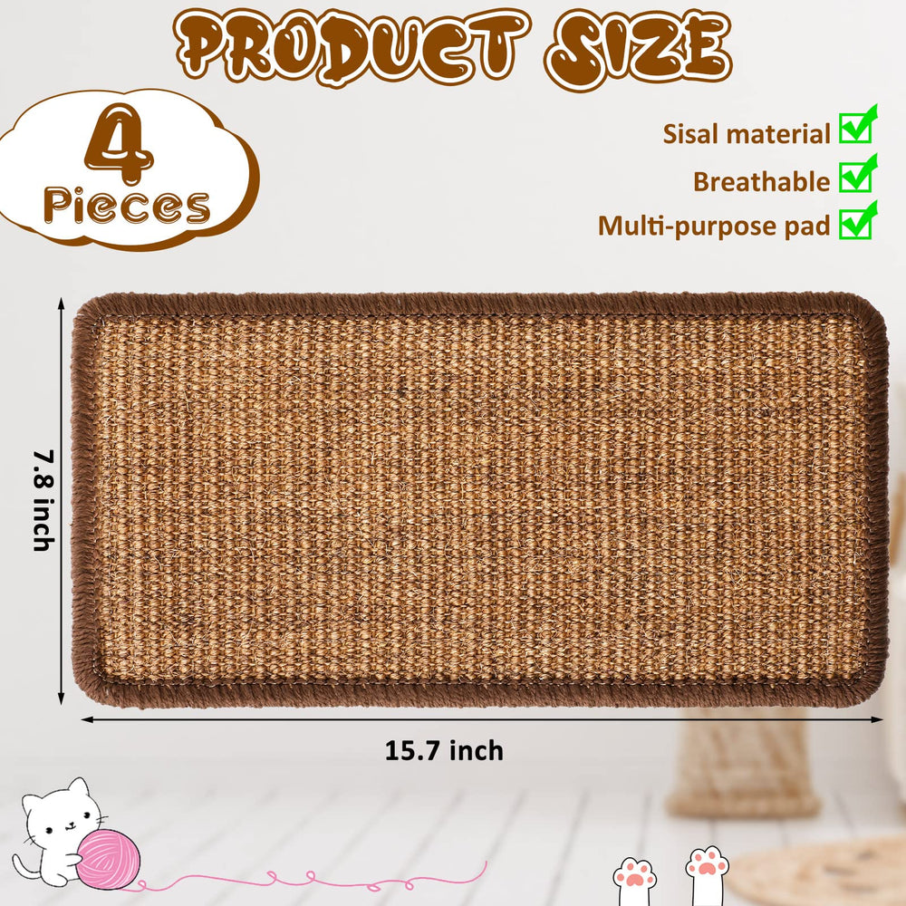 Tuanse-sisal-cat-scratcher-mat-floor-use supports claw sharpening and stress relief.