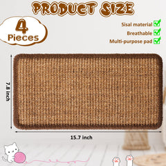 Tuanse-sisal-cat-scratcher-mat-floor-use supports claw sharpening and stress relief.