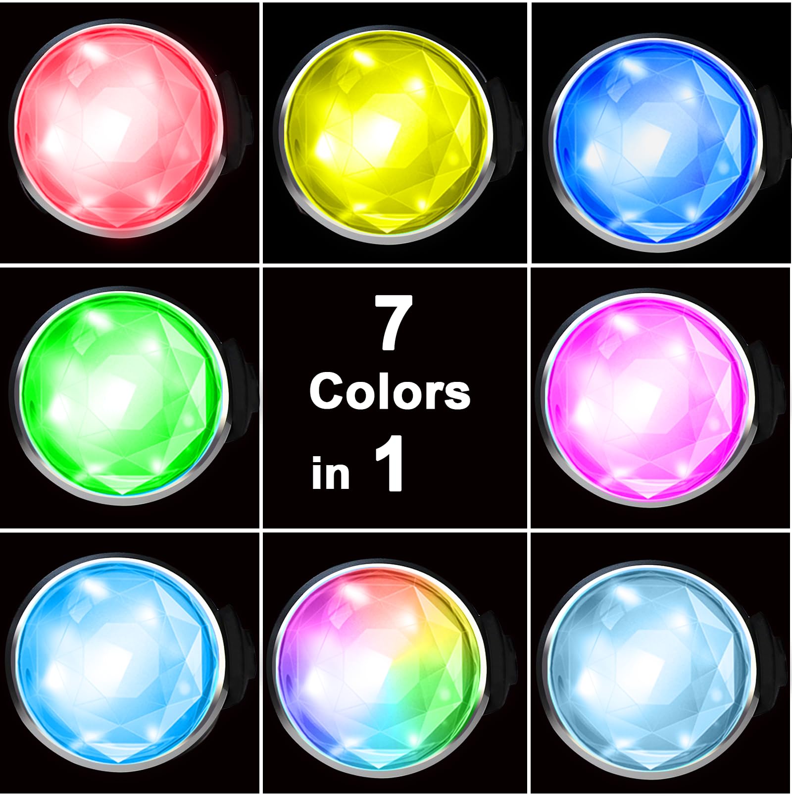 Tubasion seven-color LED cycling mode helps pets stand out