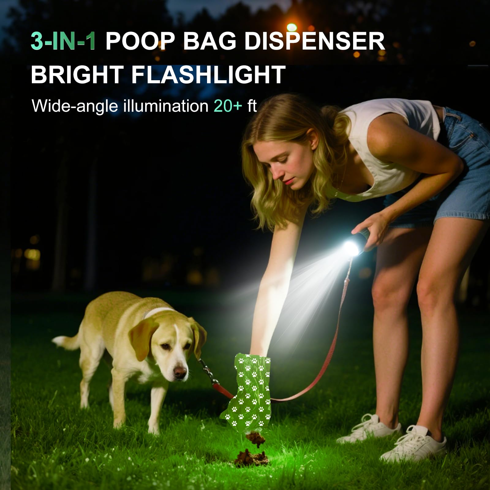 Tubasion USB-C rechargeable bag dispenser for outdoor use