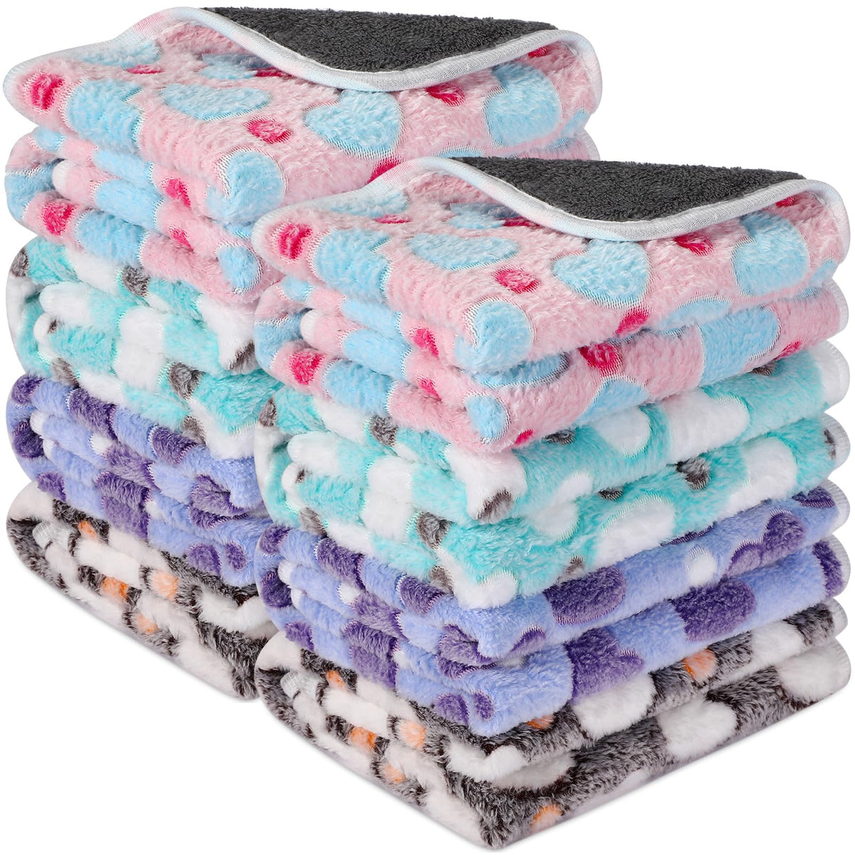 Tudomro 8-pcs guinea pig blankets in heart pattern for cozy spaces