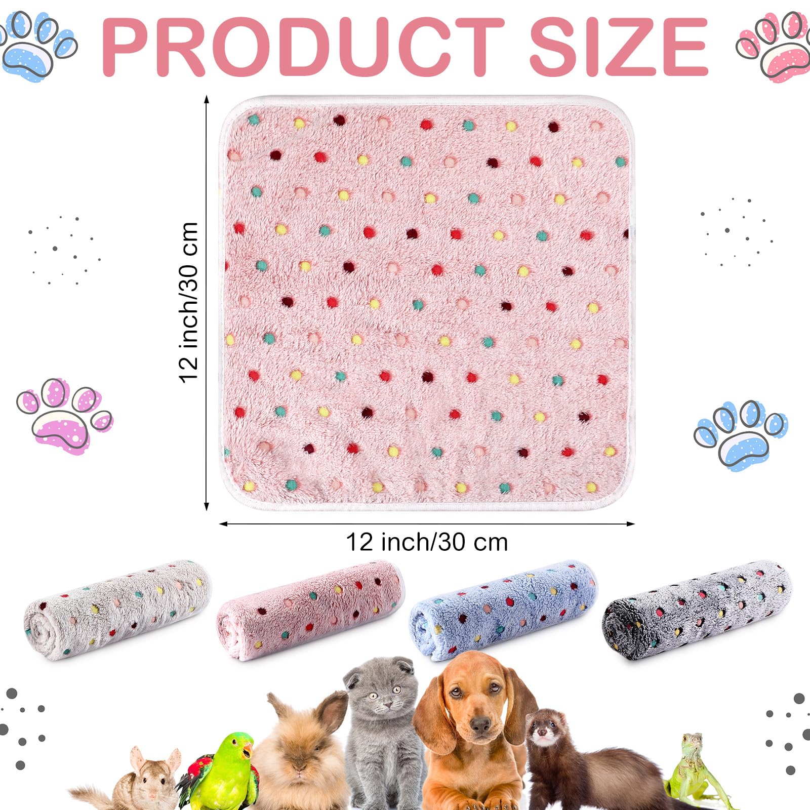 Tudomro double-sided fleece bedding provides cozy, reversible warmth for small pets' naps.