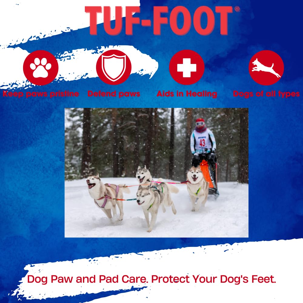 TUF-FOOT paw application supports faster healing and moisturized skin.