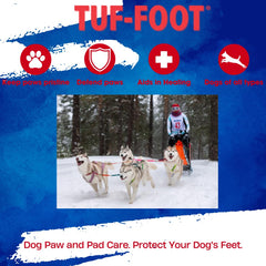 TUF-FOOT paw application supports faster healing and moisturized skin.