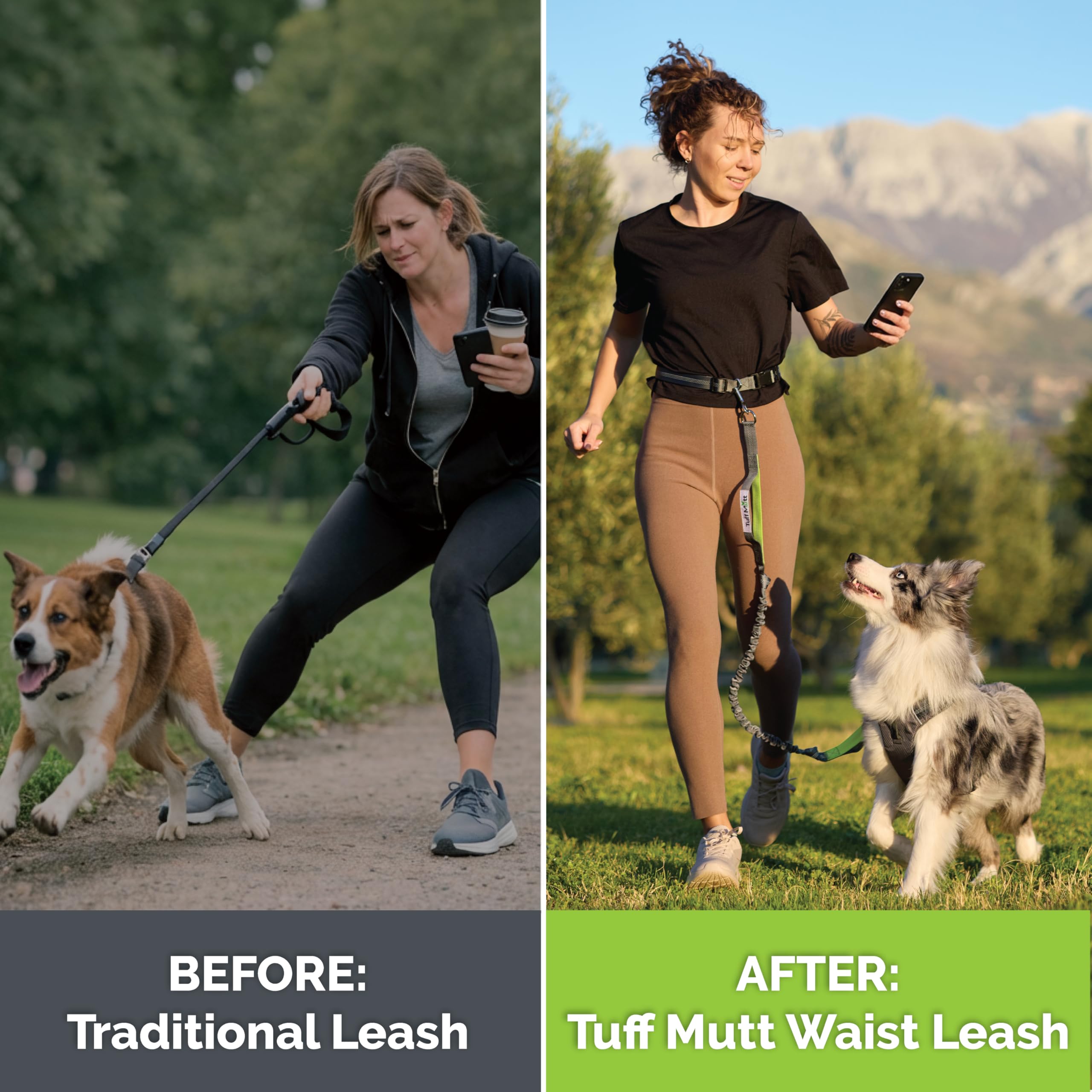 Tuff Mutt easy-glide belt clip enables smooth left-right movement.