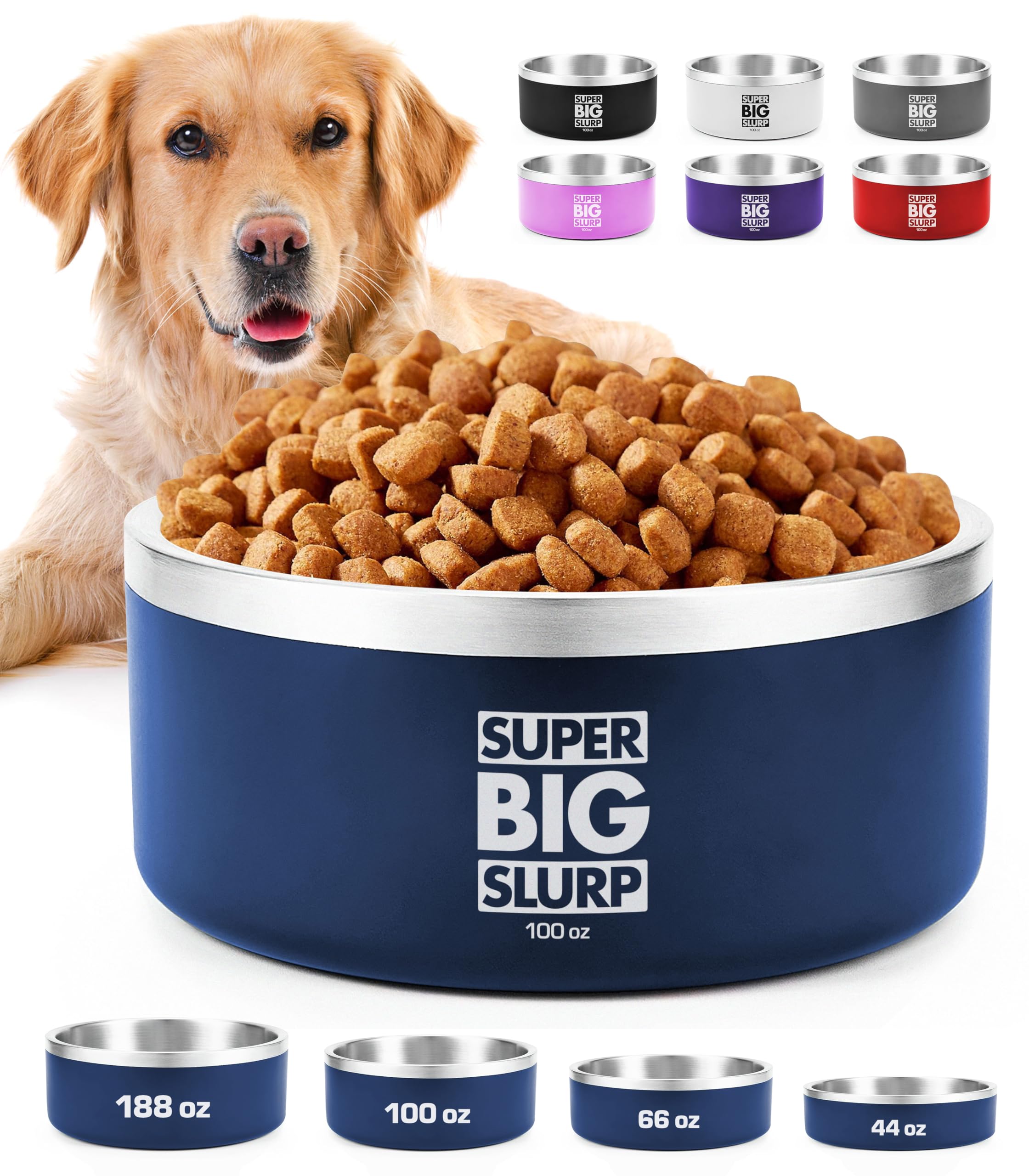 Tuff Pupper 100oz capacity bowl for large dogs keeps meals organized