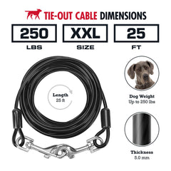 Tuff Pupper 360-degree no-tangle swivel clip prevents tangles during play.
