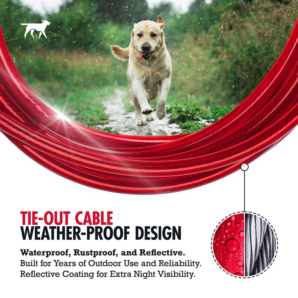 Tuff Pupper 360-degree no-tangle swivel prevents tangles