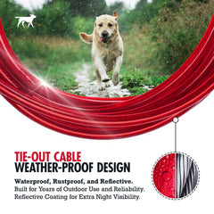 Tuff Pupper 360-degree swivel clips prevent tangles during play.