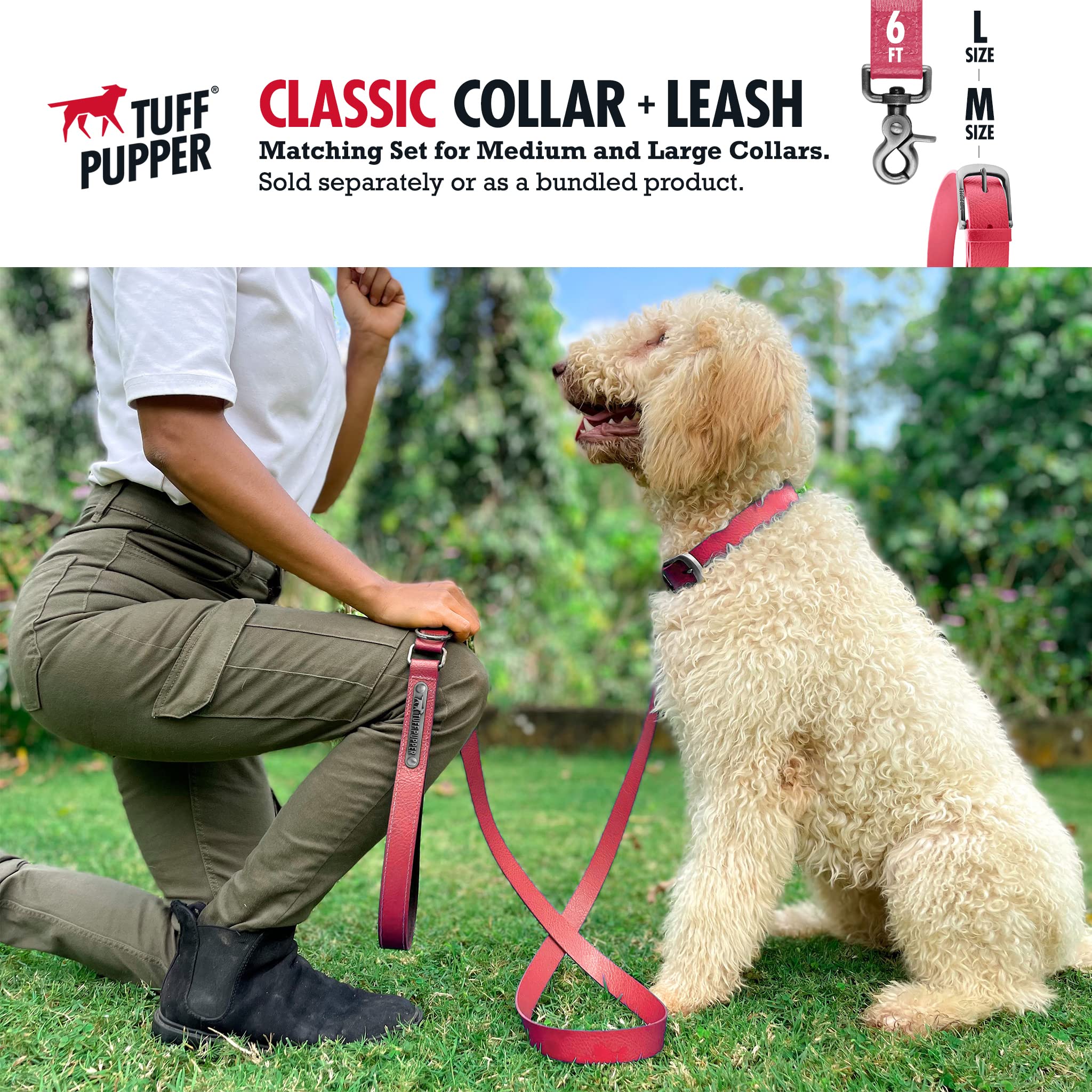 Tuff Pupper Classic Collar color varieties provide stylish options for any pup