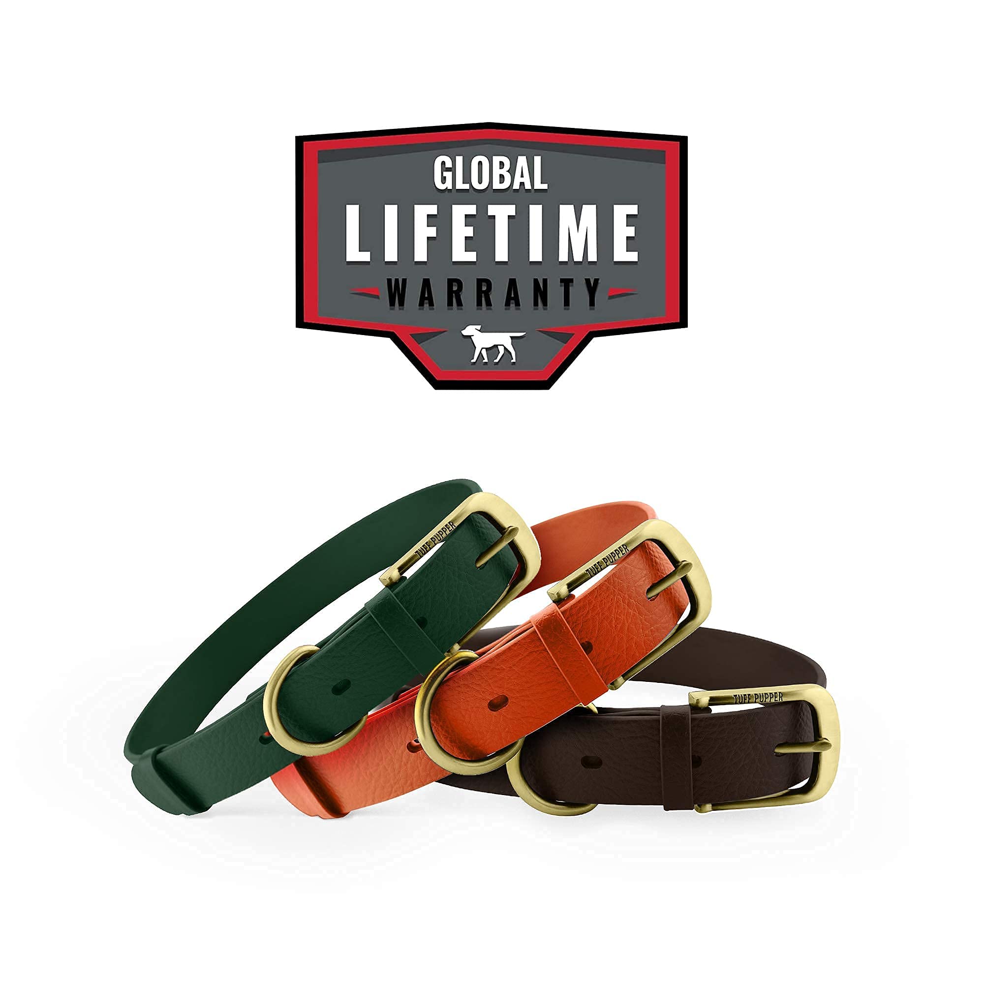 Tuff Pupper Classic Collar size chart displaying four fit options.