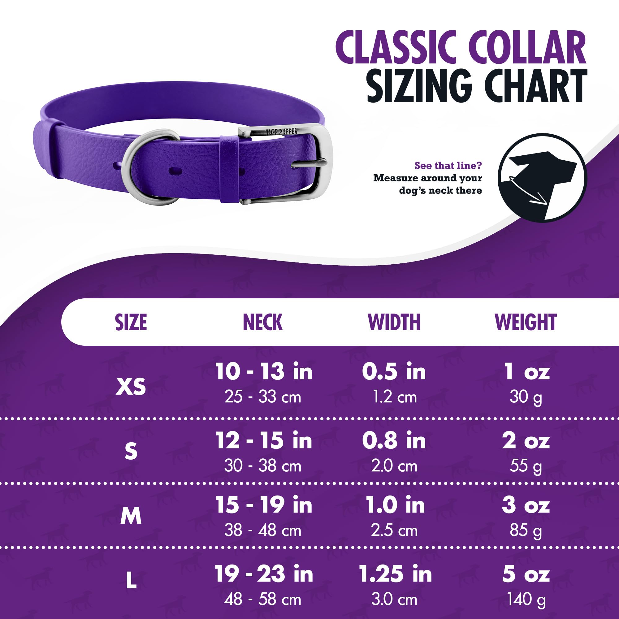 Tuff Pupper Classic Dog Collar waterproof material demonstrates odor-free daily wear.