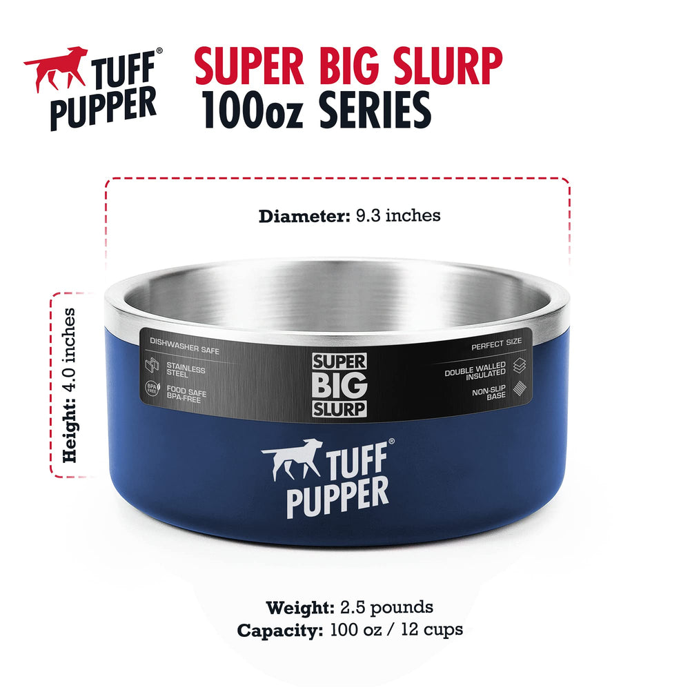 Tuff Pupper dishwasher-safe bowl cleans quickly after feeding