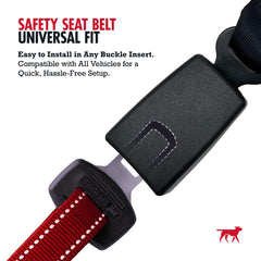 Tuff Pupper seat belt features 3M reflective stitching for night visibility