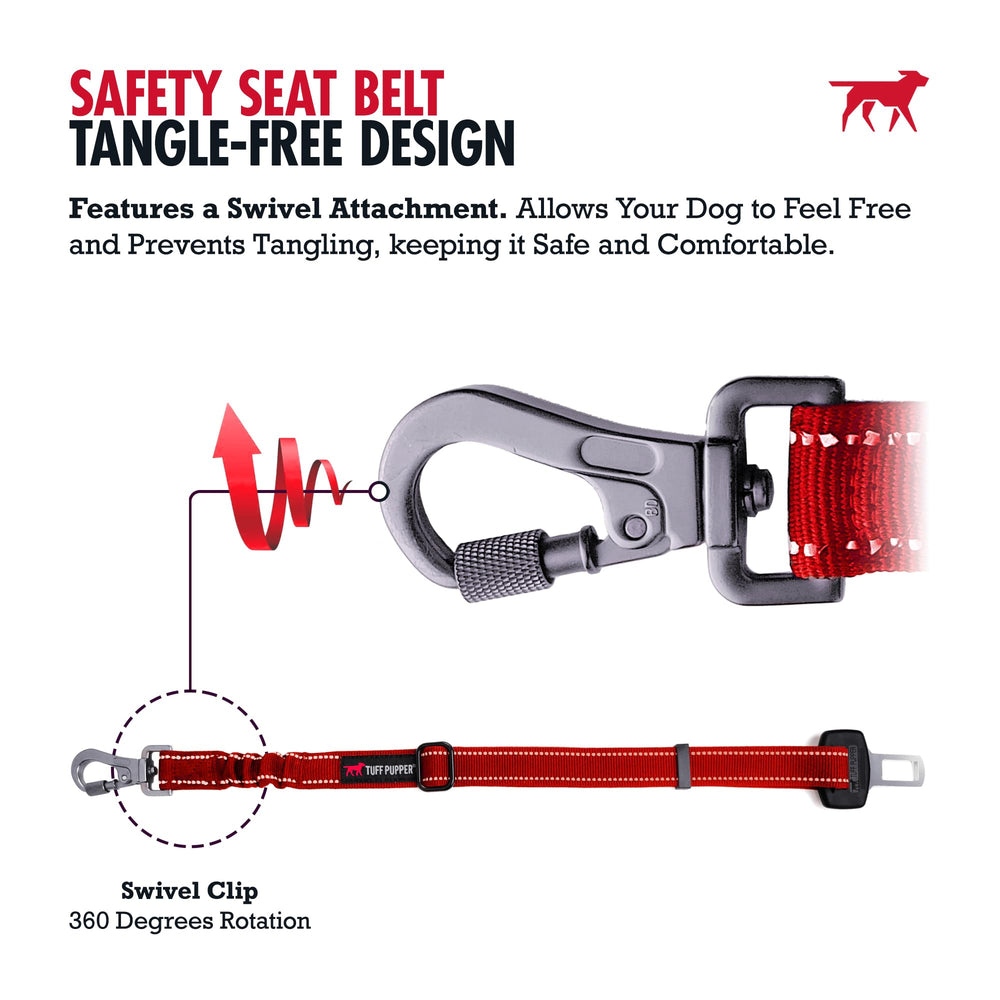 Tuff Pupper seat belt with shock-absorbing bungee cushions minor jolts
