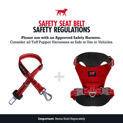 Tuff Pupper dog seat belt with tangle-free carabiner prevents tangles during travel