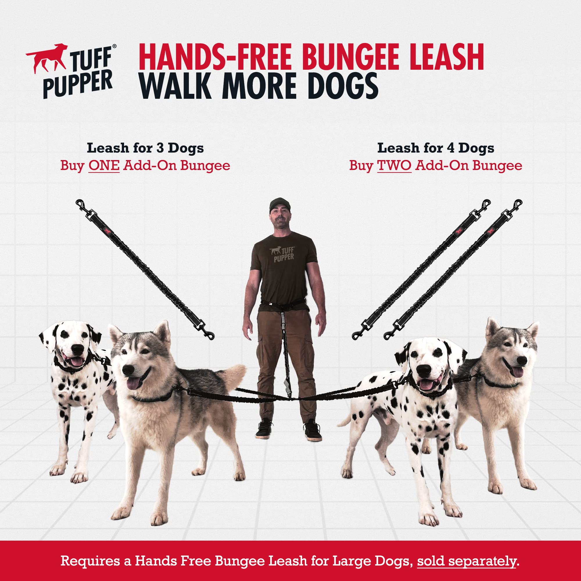Tuff Pupper dual attachments offer extra security with two leash hooks.