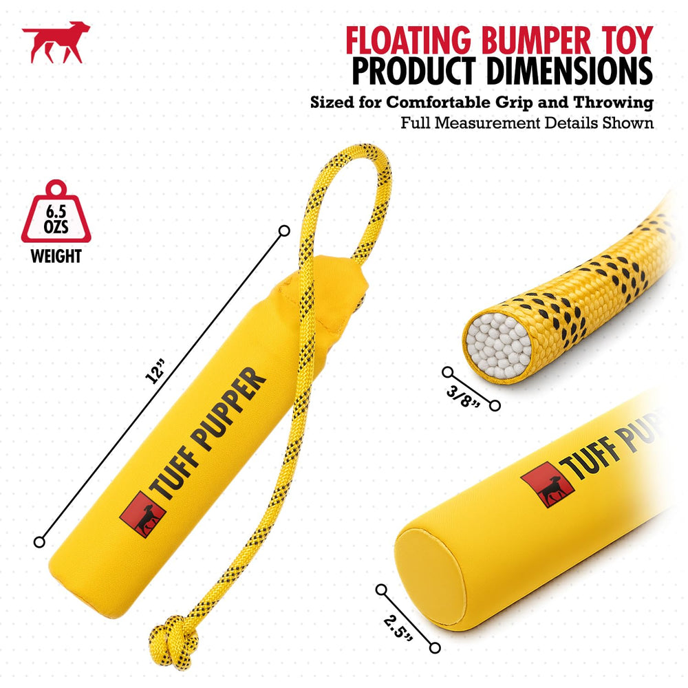 Tuff Pupper lightweight bumper allows quick pickup and comfortable carry during training.