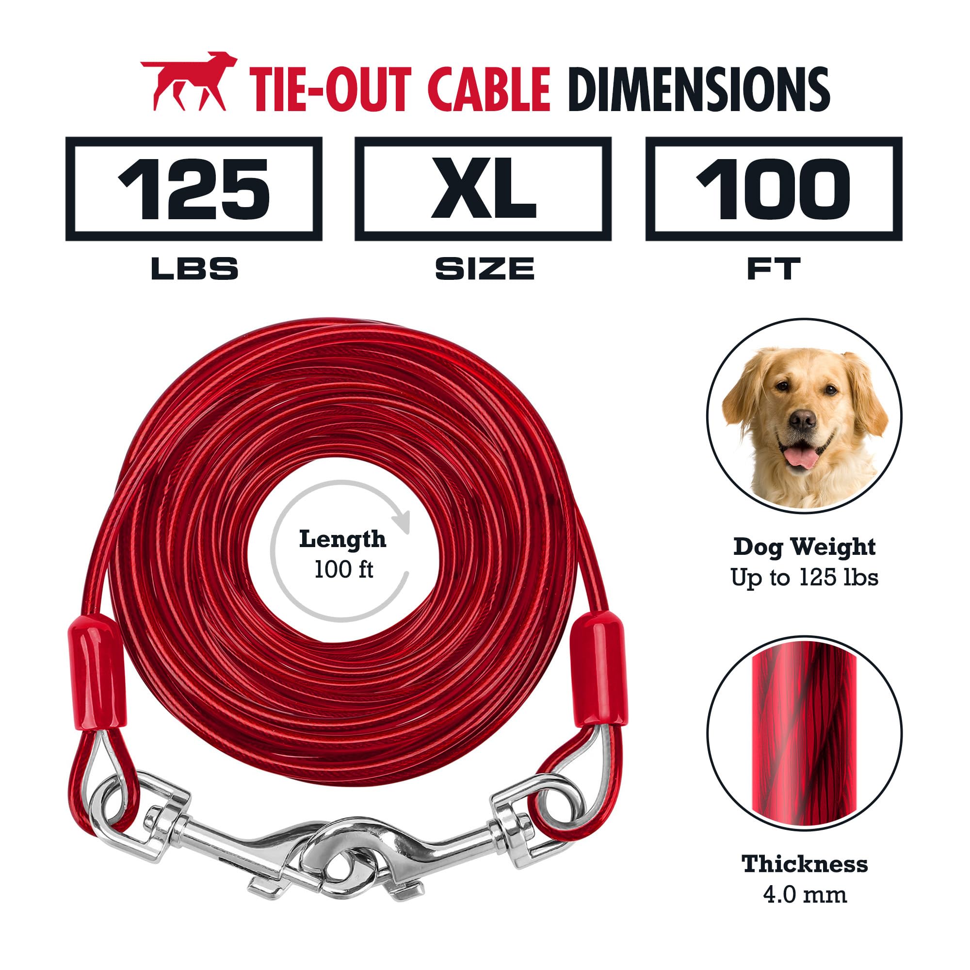 Tuff Pupper galvanized steel cable close-up highlighting durability and weather resistance