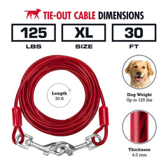 Tuff Pupper heavy-duty steel clip keeps dog secure during outdoor adventures.